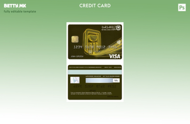 модерен стил на Египет Националната банка на Египет шаблон за виза златна картич